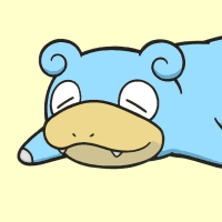 my profile picture, a blue slowpoke